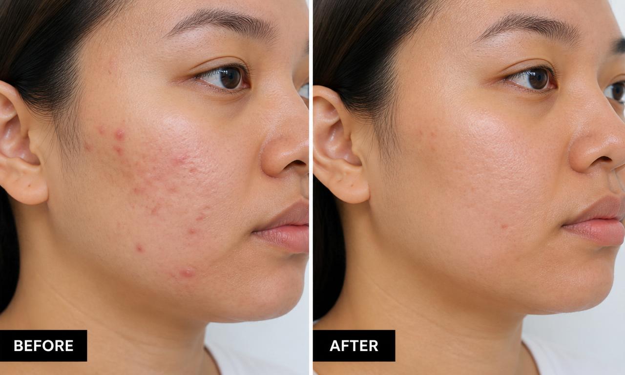 Acne Treatment — before and after treatment at Lumière Aesthetic Clinic